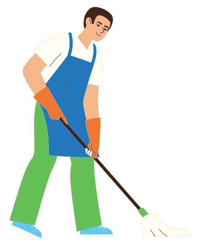 cleaning man