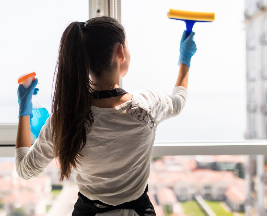 cleaning window